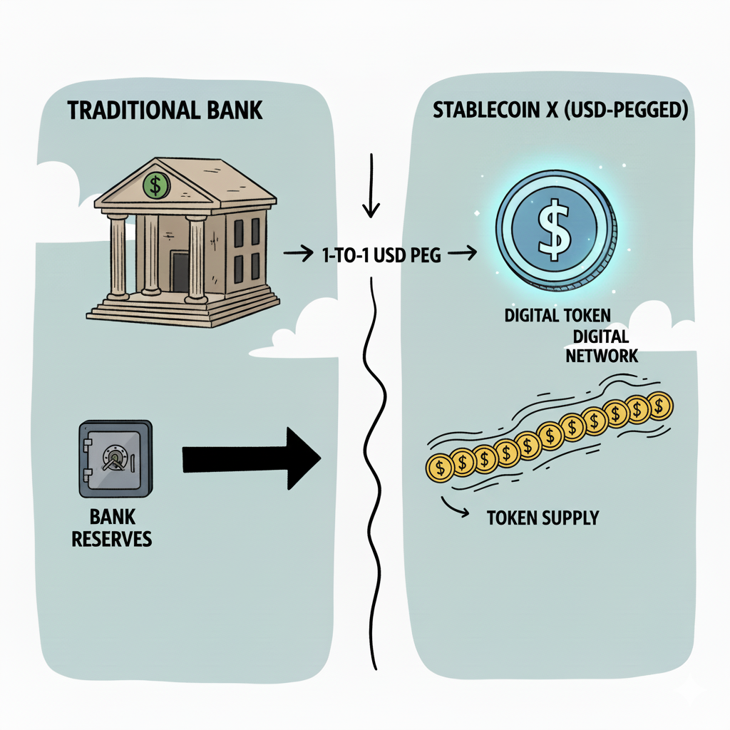 Diagram illustrating stablecoin transfers between South Africa and the UK